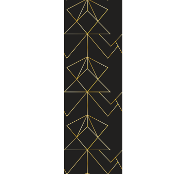Carta da parati geometrica forme di foglie dorate - TenStickers