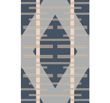 Carta da parati geometrica motivo rombo grigio - TenStickers