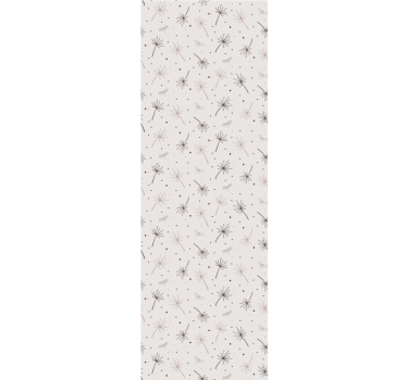Carta da parati floreale ispirazione dente di leone grigio - TenStickers