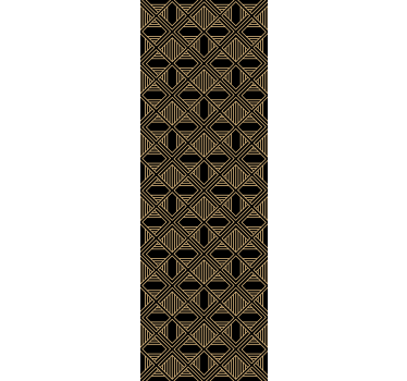 Carta da parati geometrica déco nero e oro - TenStickers