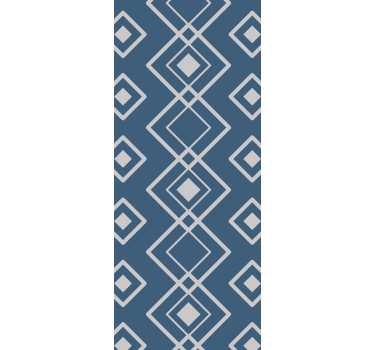 Carta da parati geometrica griglia blu diamante - TenStickers
