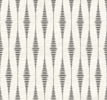 Carta da parati geometrica rabaul ikat grigio e beige - TenStickers