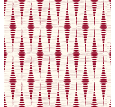 Carta da parati geometrica rabaul ikat rosso - TenStickers