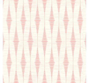 Carta da parati geometrica rabaul ikat rosa pastello - TenStickers