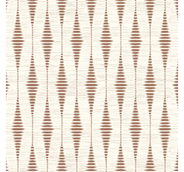 Carta da parati geometrica mousse al caffè moka rabaul ikat - TenStickers