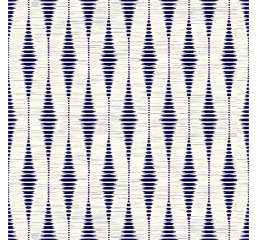 Carta da parati geometrica rabaul ikat blu navy - TenStickers