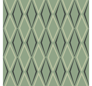 Carta da parati vintage texture diamanti verdi degli anni '30 - TenStickers