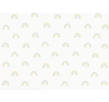 Carta da parati cameretta arcobaleni pastello sparsi - TenStickers