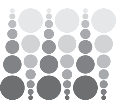 Carta da parati geometrica cerchi colorati in grigio - TenStickers