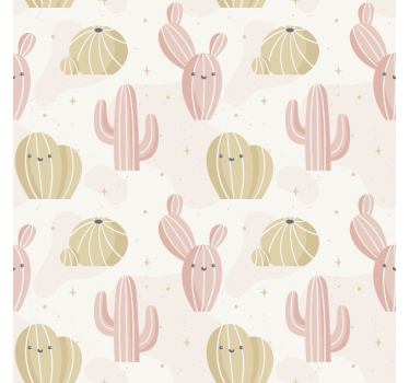 Carta da parati natura motivo cactus carino - TenStickers