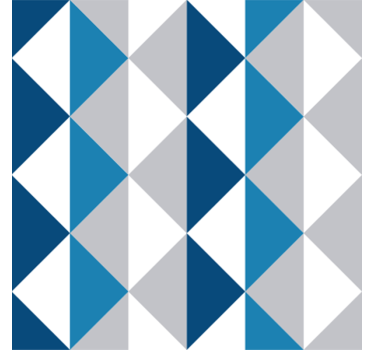 Carta da parati triangoli motivo blu classico - TenStickers
