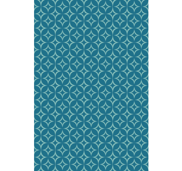 Carta da parati geometrica cerchi blu eleganti - TenStickers