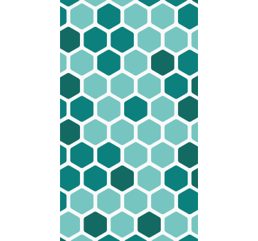 Carta da parati geometrica motivo esagonale verde - TenStickers