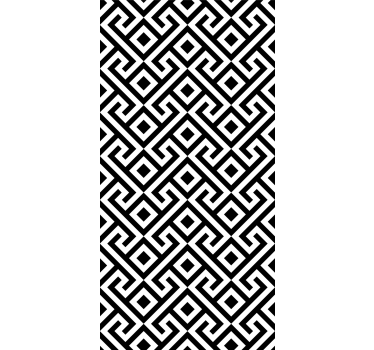 Carta da parati geometrica motivo audace bianco e nero - TenStickers