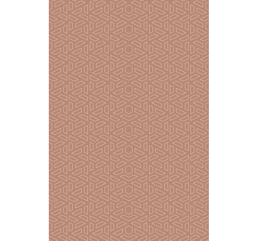 Carta da parati geometrica elemento marrone elegante - TenStickers