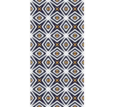 Carta da parati geometrica motivo a forma di diamante - TenStickers