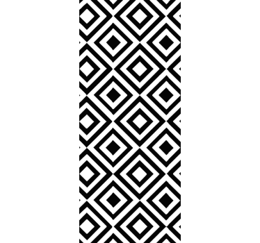 Carta da parati geometrica bianco e nero - TenStickers