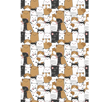 Carta da parati cameretta cani carini senza giunzioni - TenStickers