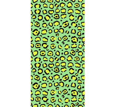 Carta da parati cameretta leopardo colorato su pistacchio - TenStickers