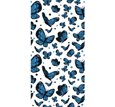 Carta da parati cameretta farfalla blu - TenStickers