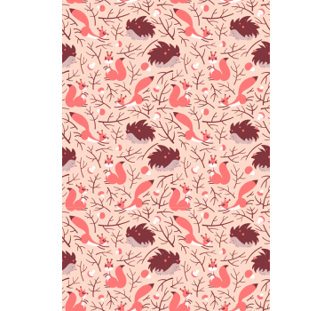 Carta da parati cameretta motivo fauna - TenStickers