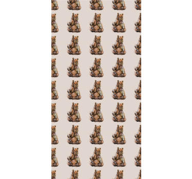 Carta da parati cameretta orso bruno - TenStickers