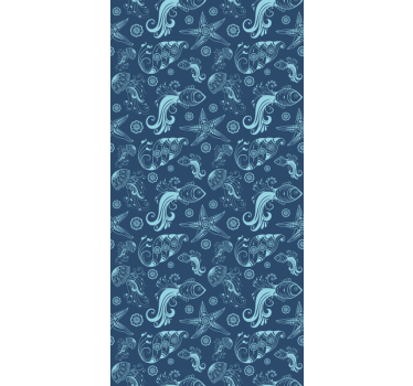 Carta da parati cameretta motivo fauna oceanica - TenStickers