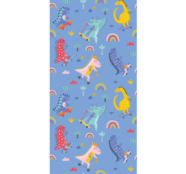 Carta da parati cameretta scena di skateboard - TenStickers