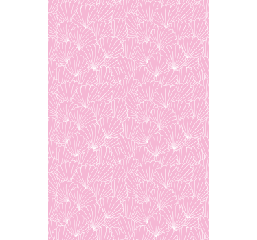 Carta da parati cameretta motivo conchiglia rosa - TenStickers