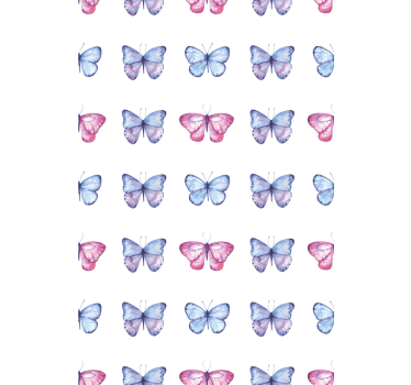 Carta da parati cameretta ali blu e rosa - TenStickers