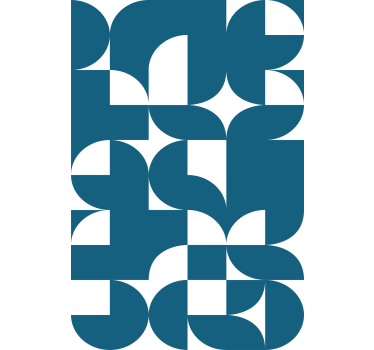 Carta da parati geometrica motivo cerchi blu - TenStickers
