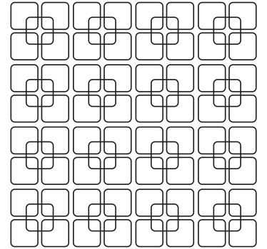 Carta da parati geometrica motivo urbano a quadrati neri - TenStickers