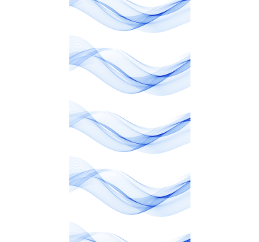 Carta da parati moderna onda blu astratta - TenStickers