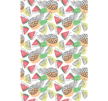 Carta da parati moderna motivo frutta estiva colorata - TenStickers