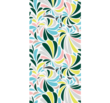 Carta da parati moderna piume colorate intrecciate - TenStickers