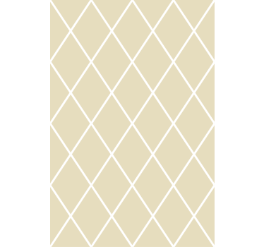 Carta da parati moderna motivo minimalista a diamante crema - TenStickers