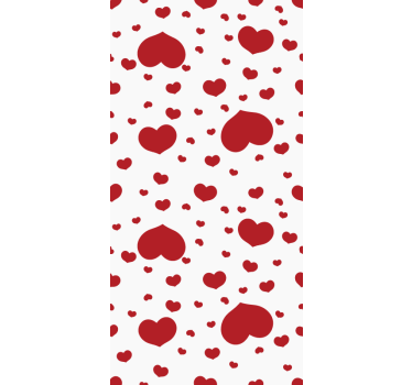 Carta da parati moderna cuori piccoli e grandi - TenStickers