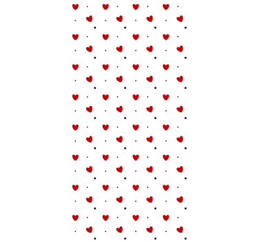 Carta da parati moderna cuori e pois decorativi - TenStickers