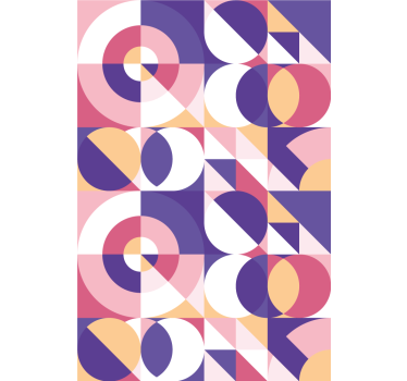 Carta da parati moderna motivo cerchi geometrici - TenStickers