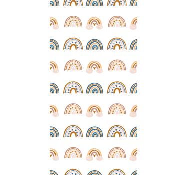 Carta da parati cameretta motivi arcobaleno nordici - TenStickers