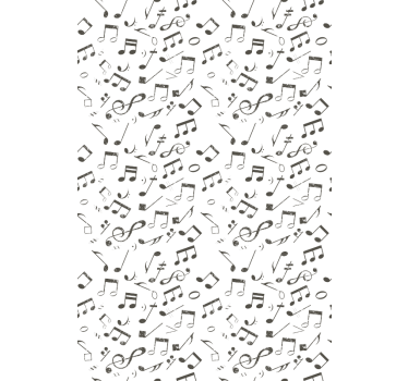 Carta da parati cameretta cascata di notazione musicale - TenStickers