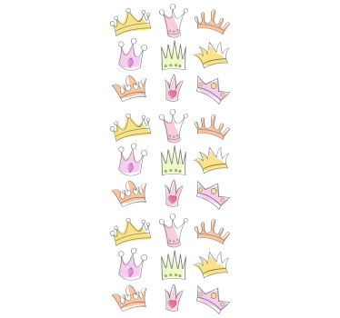 Carta da parati cameretta motivo corona - TenStickers