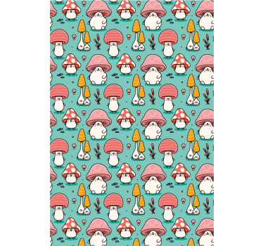 Carta da parati cameretta personaggi fungo baby - TenStickers
