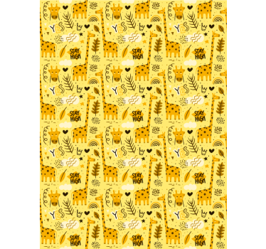 Carta da parati cameretta motivo savana gialla - TenStickers