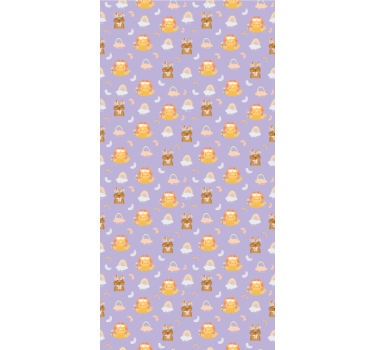 Carta da parati cameretta animali baby e arcobaleni - TenStickers