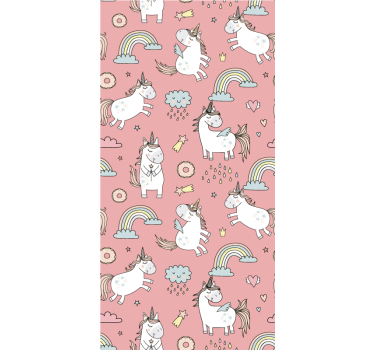 Carta da parati cameretta delizioso unicorno magico - TenStickers