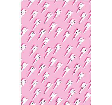 Carta da parati camera ragazzi raggi bianchi su sfondo rosa - TenStickers