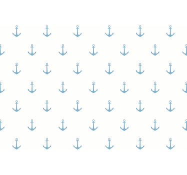 Carta da parati cameretta design ancora blu - TenStickers