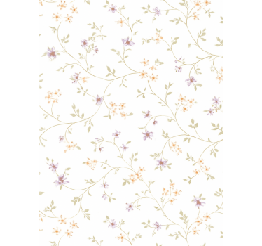 Carta da parati cameretta design floreale semplice - TenStickers