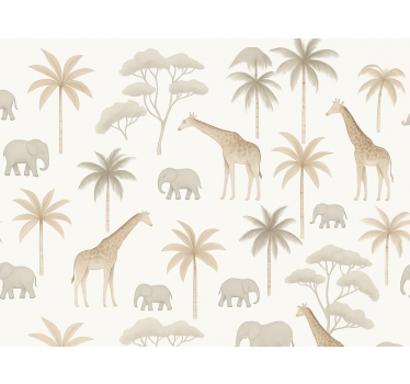 Carta da parati cameretta savana bambini - TenStickers